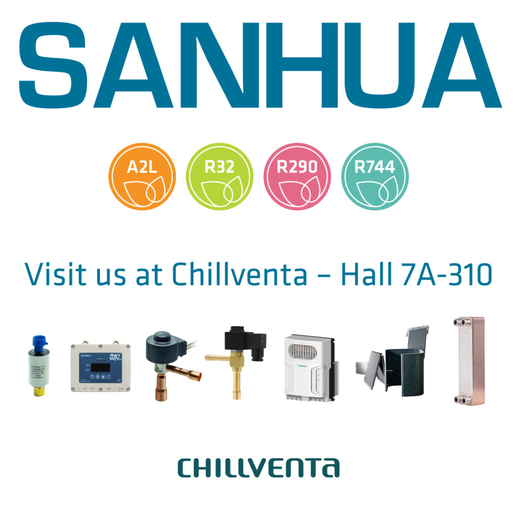 Sanhua präsentiert auf der Chillventa 2022 – Halle 7A/Standnummer 7A-310