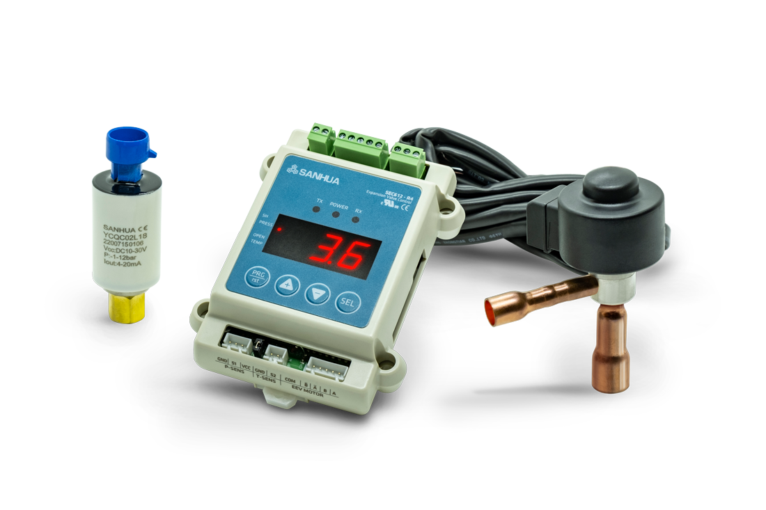 SANHUA Electronic Expansion Valve Controller Kit – simple & affordable replacement of TXV for A2L/A3 refrigerants & R744